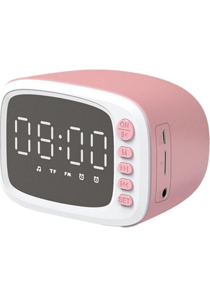 Hıfı ile LED Çalar Saat Bluetooth Hoparlör 1400 Mah Pil Yatak Odası (Yurt Dışından)