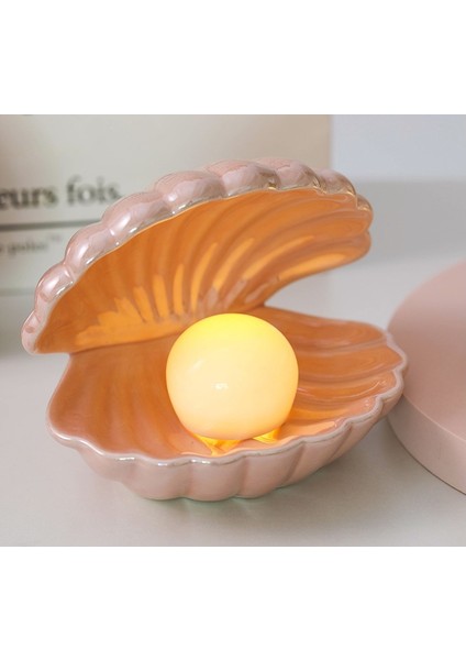 LED Seramik Deniz Kabuğu Figürlü Gece Lambası (Yurt Dışından)