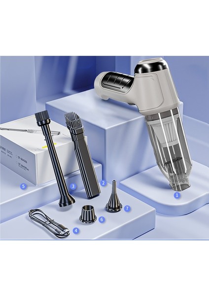 Araba Elektrikli Süpürge Yüksek Güçlü Elektrikli Süpürge Toz Üfleyici Şarj Edilebilir Kablosuz El Ev Elektrikli Süpürge (Yurt Dışından)