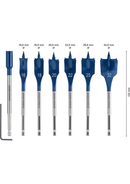 16-32 mm 7’li Expert Yaprak Matkap Ucu Seti 2608900334