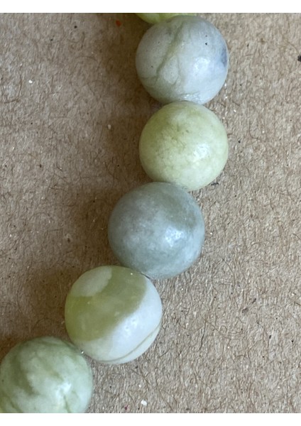 Zebercet (Peridot) Doğal Taş Bileklik 8mm Mühürlü modelleri