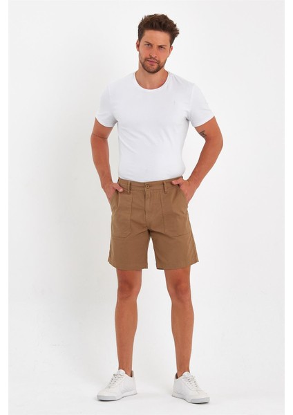 - Erkek Likralı Yandan Cepli Kot Şort Hardal indirimleri