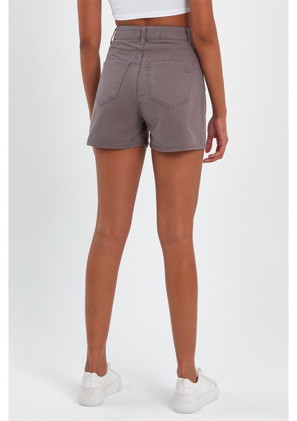 - Kadın Mini Slim Denim Şort Vizon indirimleri