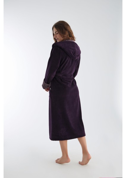 Uzun Kapüşonlu Triga Bambu Cotton Bayan Bornoz indirimleri