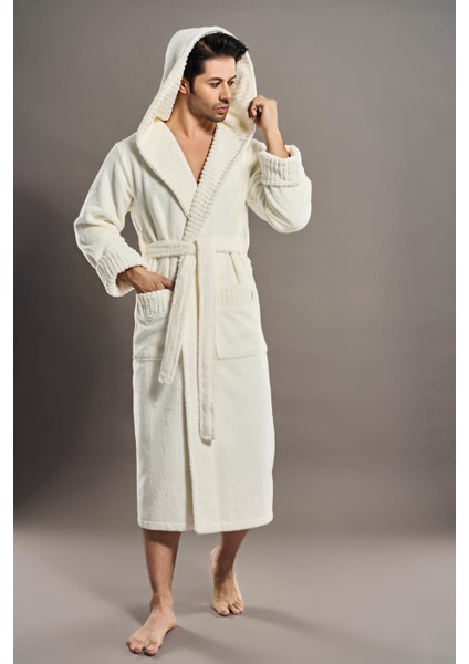 Yaka Fitilli %100 Organik Cotton Cotton Erkek Bornozu fiyatları