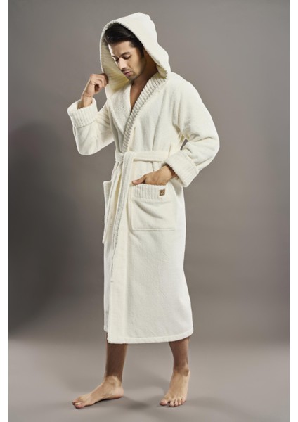 Yaka Fitilli %100 Organik Cotton Cotton Erkek Bornozu modelleri