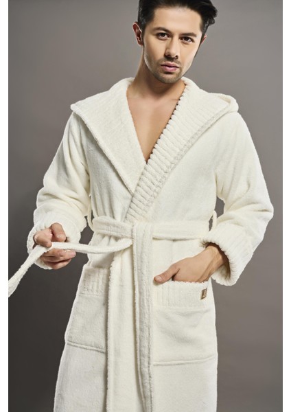 Yaka Fitilli %100 Organik Cotton Cotton Erkek Bornozu fırsatları