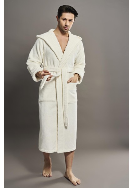 Yaka Fitilli %100 Organik Cotton Cotton Erkek Bornozu indirimleri