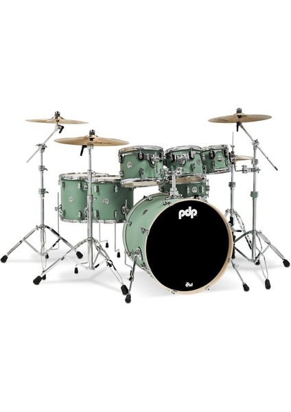 PDP Drums Concept Akçaağaç 7-Parça 22" Akustik Davul (Satin Seafoam)