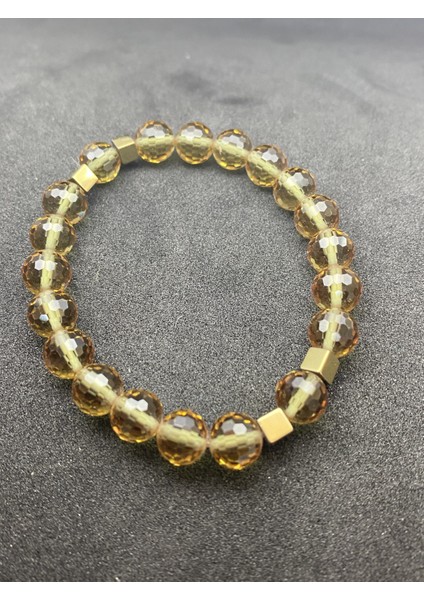 Zultanit (Sultan Taşı) Doğal Taş Faset Kesim Bileklik 8 mm Mühürlü