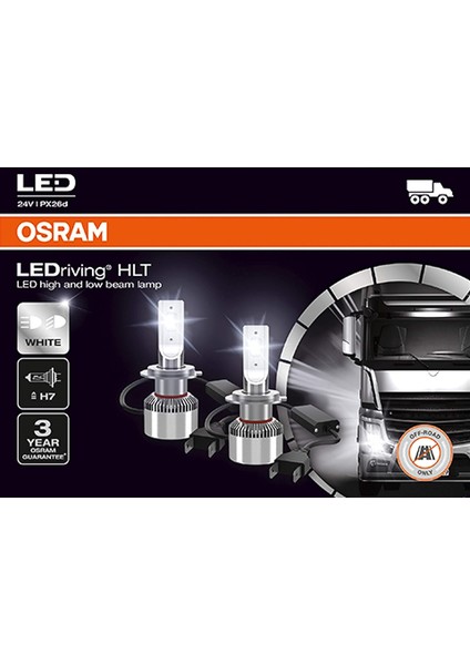 24V H7 LED Xenon Kit Ledriving Hlt 6000K 3 Yıl Garantili (2 Adet Far Için)