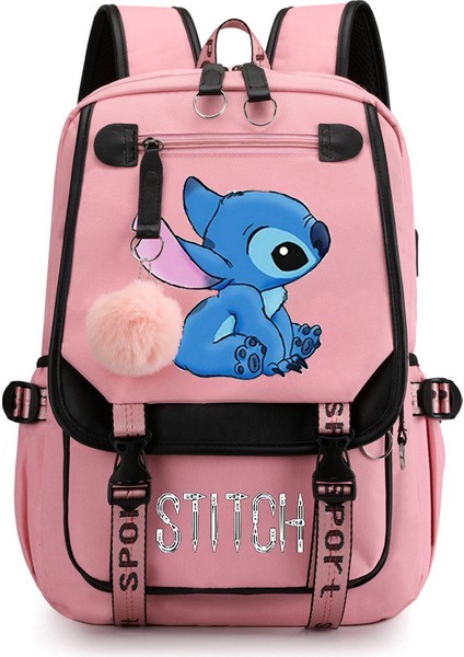 Dikiş Dikiş Karikatür Baskı Öğrenci Okul Çantası Bilgisayar Çantası Açık Seyahat Çantası Nötr Rüzgar Sırt Çantası (Yurt Dışından)