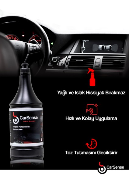 CarSense Torpido - Tampon Parlatıcı Bakım Sütü 500 ml + Uygulama Süngeri Hediyeli