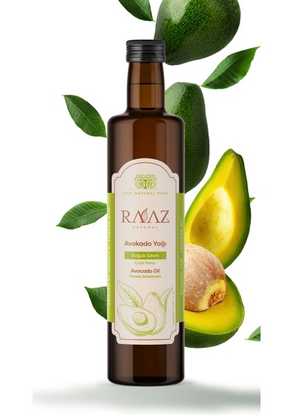 Avokado Yağı %100 Soğuk Sıkım ve Doğal Avocado Oil 100% Pure 250 ml