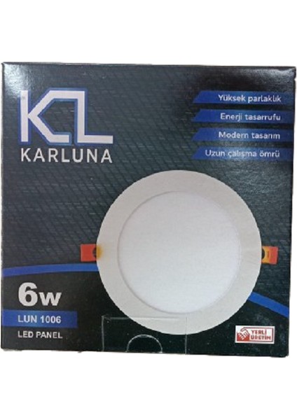 6W Sıva Altı Yuvarlak LED Panel Beyaz