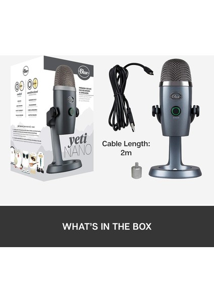 Yeti Nano Premium USB Mikrofon - Pc, Mac, Oyun Vb. Için