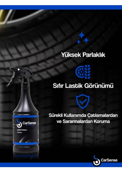 Lastik Parlatıcı ve Koruyucu 1000 ml + Parlatma Süngeri Hediyeli