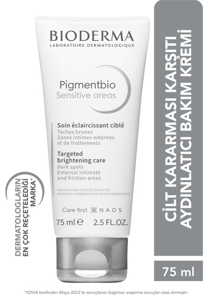 Pigmentbio Sensitive Areas Genital Bölge,  için   Krem 75 ml