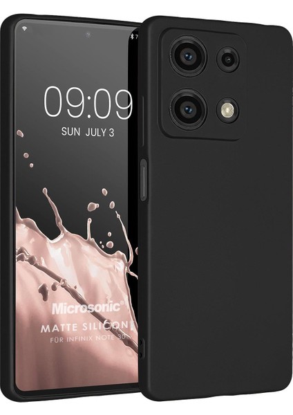 Matte Silicone Infinix Note 30 Kılıf Siyah