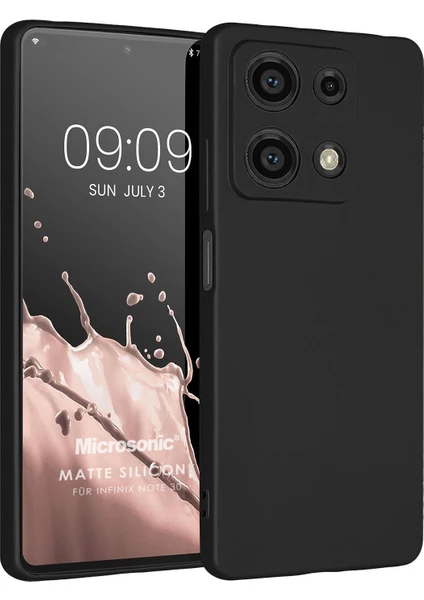 Matte Silicone Infinix Note 30 Kılıf Siyah