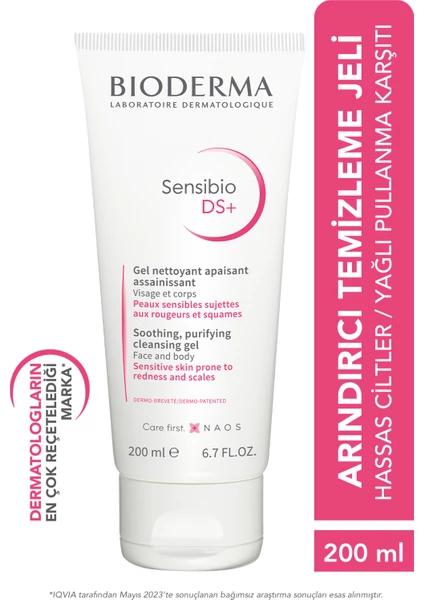 Sensibio DS+ Hassas Ciltler Yağlı Karşıtı B6 Vitamini İçeren Arındırıcı Temizleme Jeli 200 ml