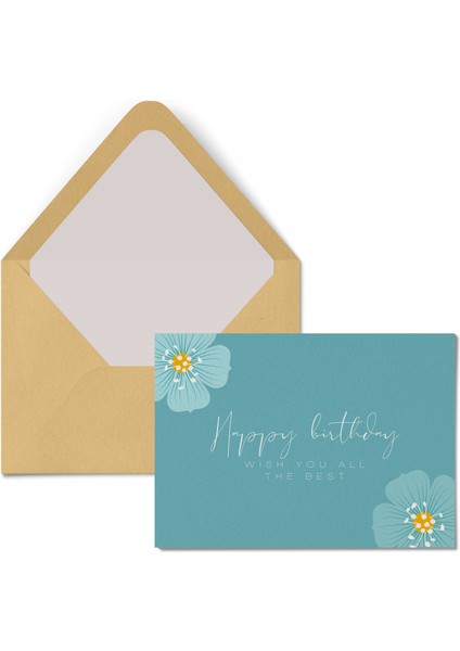 Kartpostal - Tebrik Kartı & Zarf Happy Birthday Doğumgünü Iyi Ki Doğdun