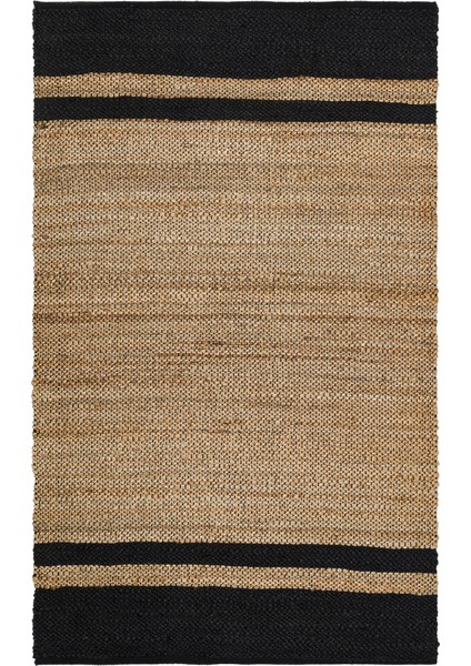 Echo ECH07 Natural Black El Dokuma Doğal Hasır Jüt Halı Kilim