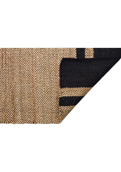 Echo ECH07 Natural Black El Dokuma Doğal Hasır Jüt Halı Kilim