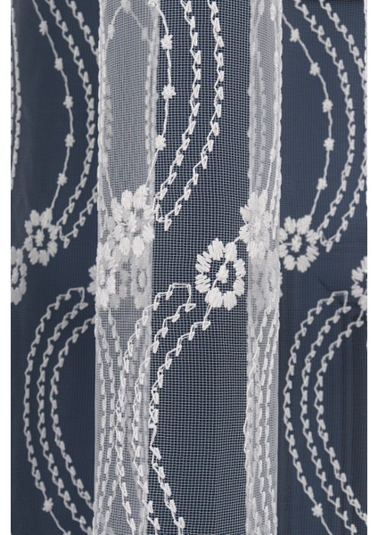 Es Desen Brode Nakış Işlemeli Tül Perde (1/2.5 Normal Pile ) fırsatları