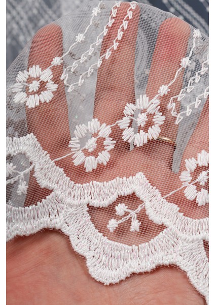 Es Desen Brode Nakış Işlemeli Tül Perde (1/2.5 Normal Pile ) indirimleri