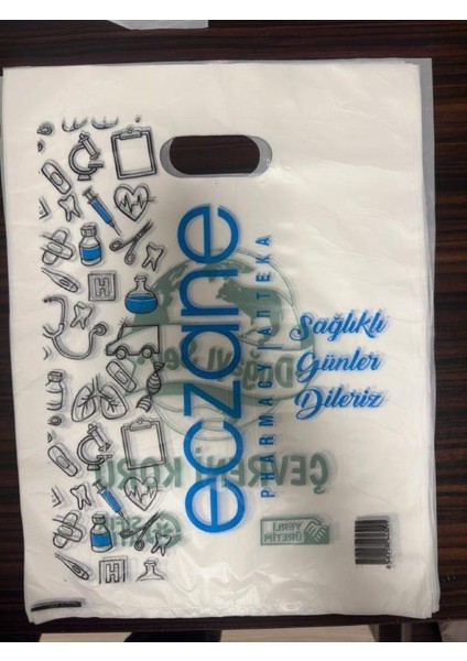 Eczane Poşeti Büyük Boy Bio El Geçme 30 x 40 cm 10 kg'lık Paket
