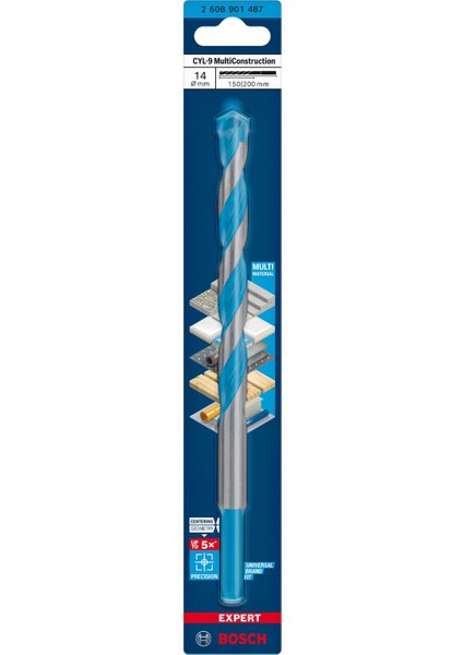 Expert 14X200 mm Cyl-9 Çok Amaçlı Matkap Ucu 2608901487 fiyatları