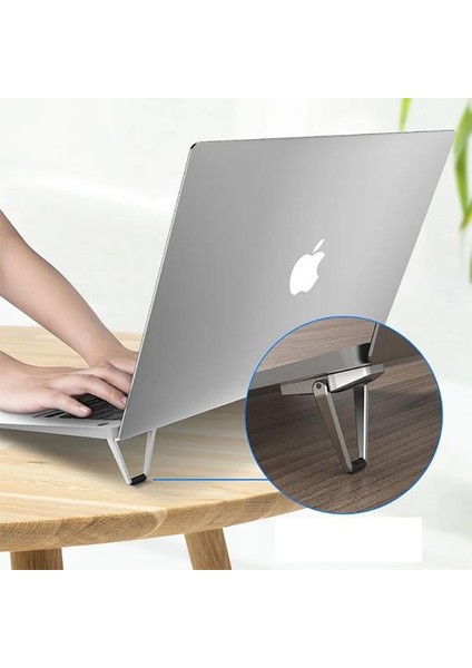 Mini Laptop Standı Masaüstü Laptop Tutucu Laptop Standı Portatif Yapışkanlı Laptop Standı Set