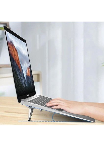 Mini Laptop Standı Masaüstü Laptop Tutucu Laptop Standı Portatif Yapışkanlı Laptop Standı Set