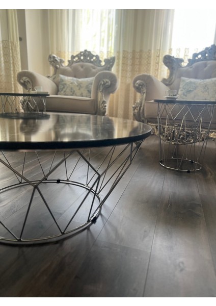 Geometrik Metal Ayaklı Sehpa Takımı fiyatları