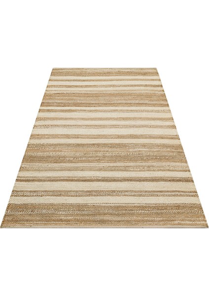 Echo Ech 11 Natural Whıte Xw El Dokuma Doğal Hasır Jüt Halı Kilim