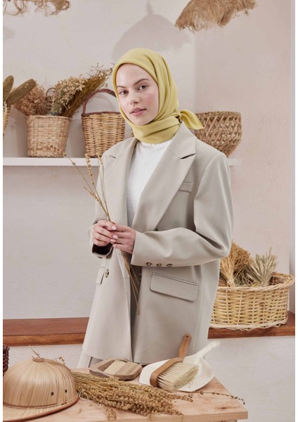 Pamuk Ipek Eşarp Tatlı Sarı