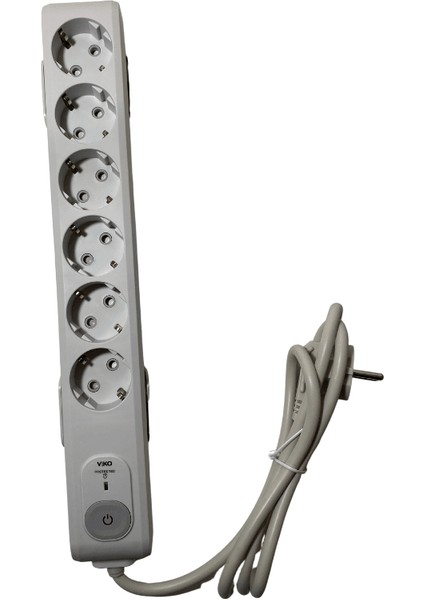 6 Lı Akım Korumalı Çocuk Korumalı Anahtarlı Priz (8 Adet) modelleri