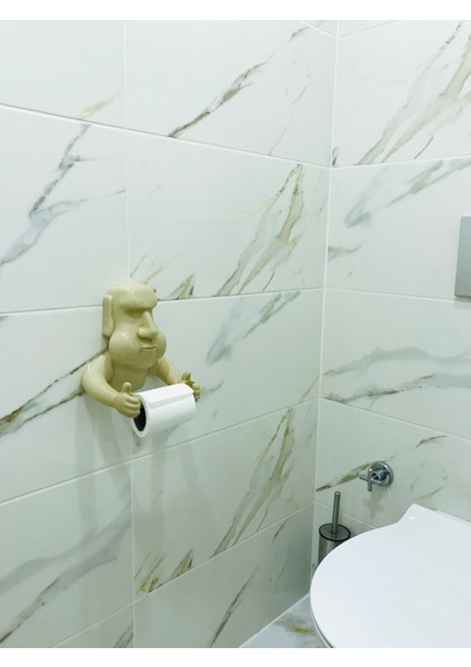 Moai Tasarım Tuvalet Kağıtlığı Tutucu / Large