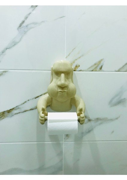 Moai Tasarım Tuvalet Kağıtlığı Tutucu / Large