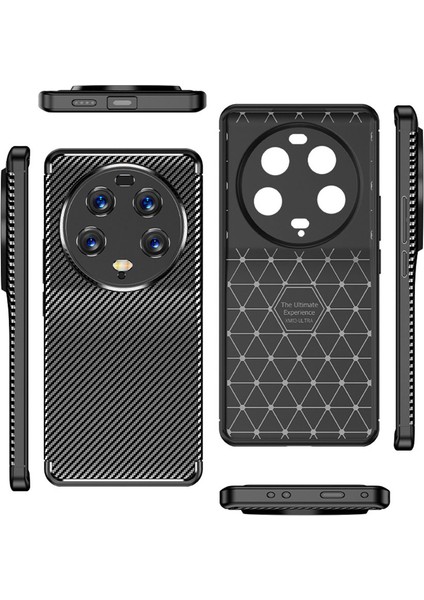 Xiaomi Mi 13 Ultra Kılıf Kamera Çıkıntılı Karbon Fiber Dokulu Renk Atmaz Koruyucu Kapak (Negro)