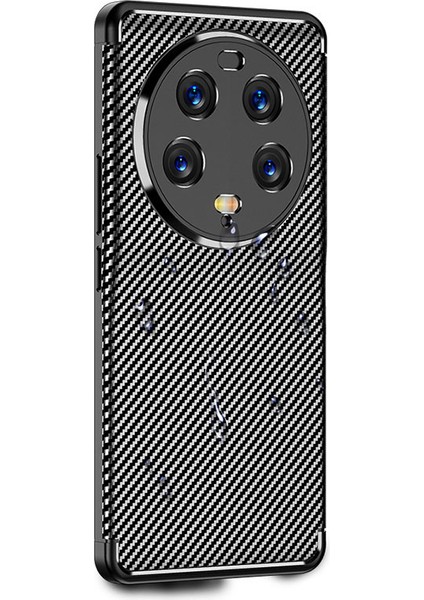 Xiaomi Mi 13 Ultra Kılıf Kamera Çıkıntılı Karbon Fiber Dokulu Renk Atmaz Koruyucu Kapak (Negro)