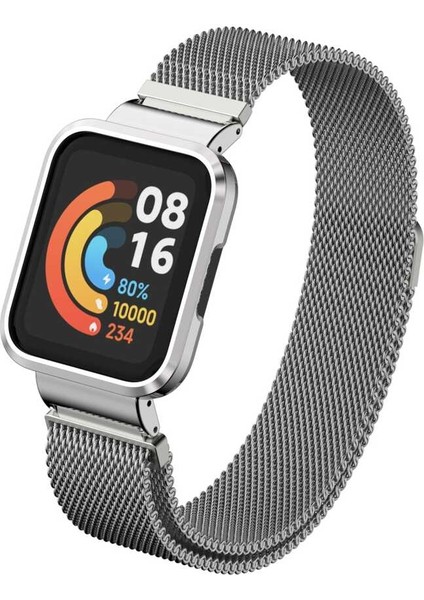 Xiaomi Redmi Watch (Mi Watch Lite) Mıknatıslı Metal Kordon Örgülü Tasarım (Krd-58)