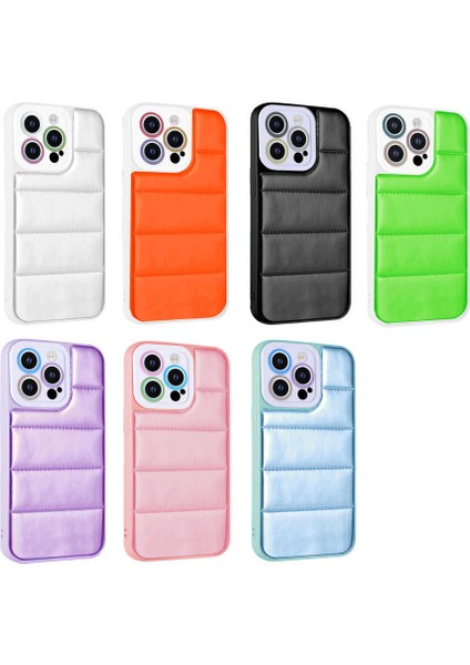 Apple Apple iPhone 13 Pro Max Kılıf Kamera Korumalı Renkli Airbagli Puf Pofuduk Yumuşak Kapak (Seksek)