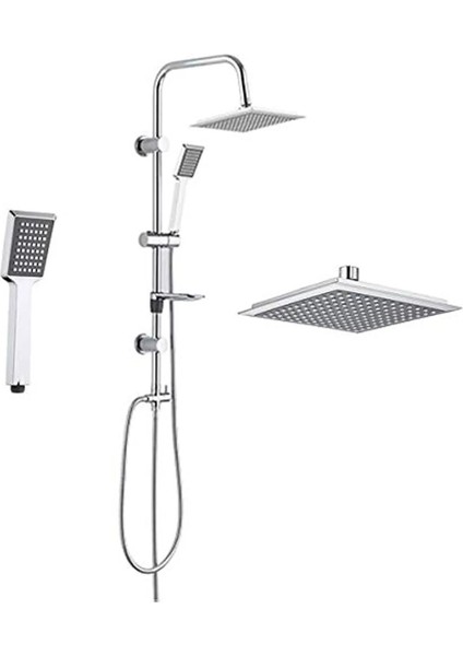 Rain Quadro Tepe Duş Seti Krom Kaplı 53260