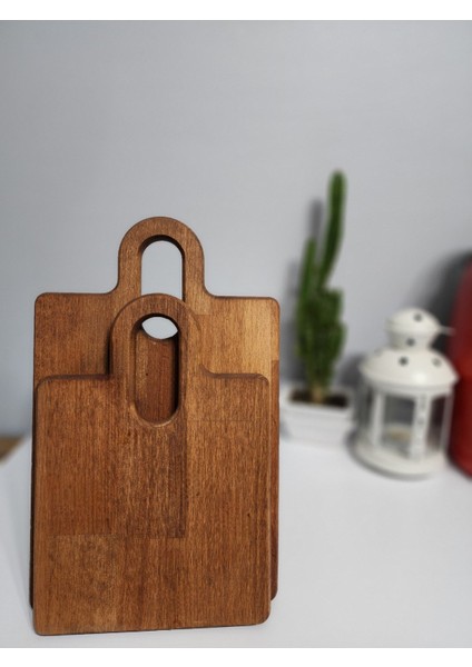 Elips Saplı Kayın Ağacı Kesim Tahtası Lüx 2'li Takım fırsatları