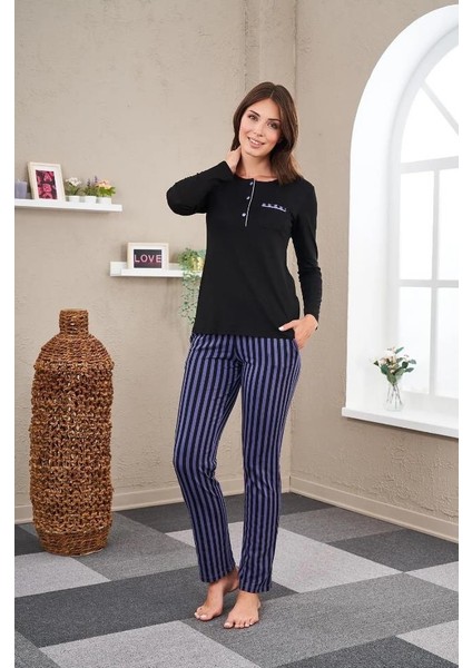 23542 Kadın Patlı Çizgili Pijama Takım fiyatları