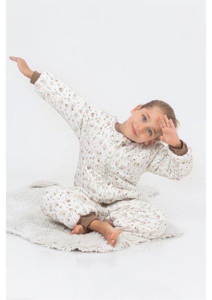 Kız Erkek Çocuk Kalın Elyaf Dolgulu 2.5 Tog Desenli Uyku Tulumu modelleri