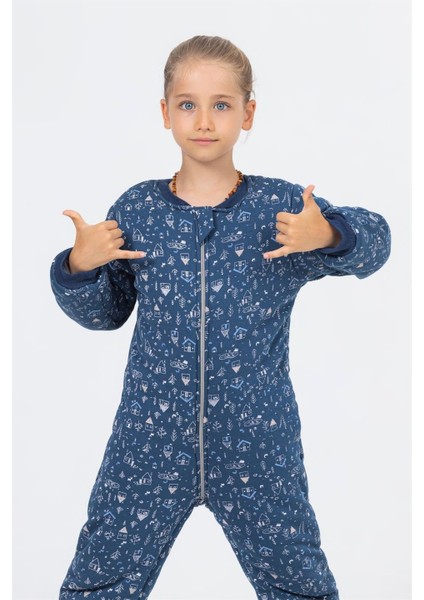 Kız Erkek Çocuk Kalın Elyaf Dolgulu 2.5 Tog Desenli Uyku Tulumu fırsatları