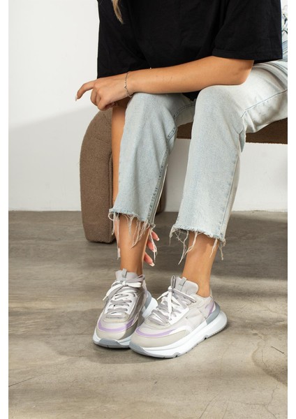 Cheyanne Kadın Sneakers Çift Bağcıklı Spor Ayakkabı Gri